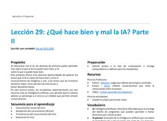 Unidad 4 - Lección 29: ¿Qué hace bien y mal la IA? Parte II