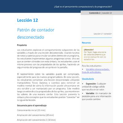 Unidad 1 - Lección 11: Patrón de contador desconectado