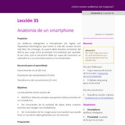 Unidad 2 - Lección 35: Anatomía de un smartphone