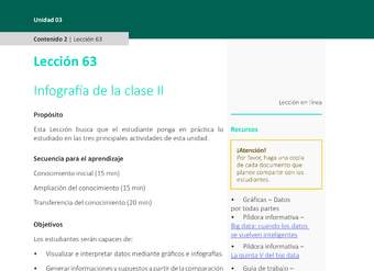 Unidad 3 - Lección 63: Infografía de la clase II