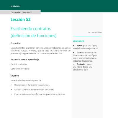 Unidad 3 - Lección 52: Escribiendo contratos (definición de funciones)