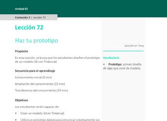 Unidad 3 - Lección 72: Haz tu prototipo