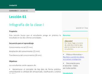 Unidad 3 - Lección 61: Infografía de la clase I