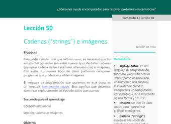 Unidad 3 - Lección 50: Cadenas (“strings”) e imágenes