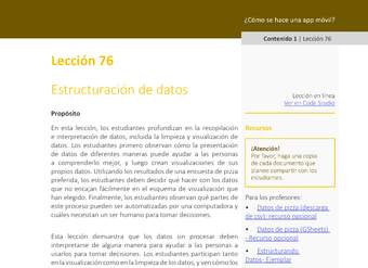 Unidad 4 - Lección 76: Estructuración de datos