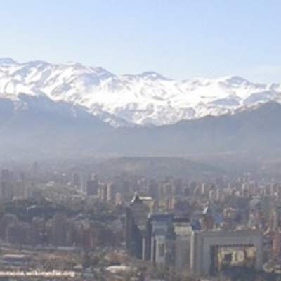 Nieve en la cordillera en Santiago