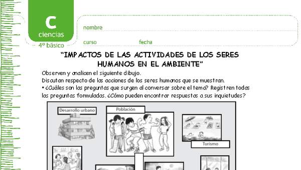 Análisis actividades humanas en ecosistema