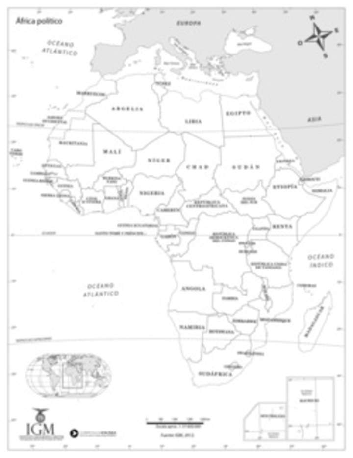 Mapa político de África