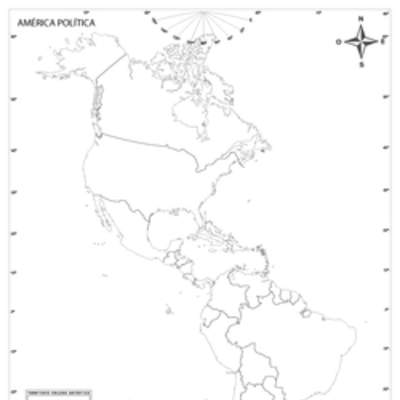 Mapa político mudo de América