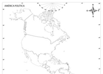 Mapa político mudo de América