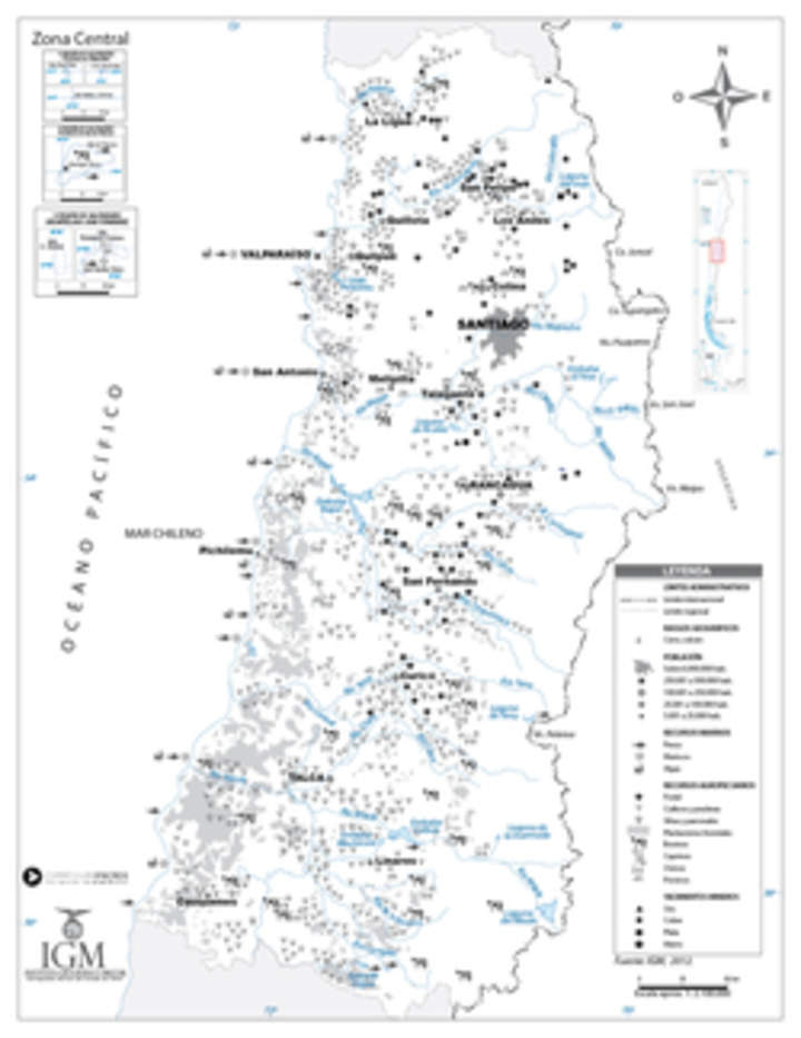 Mapa de la zona Central