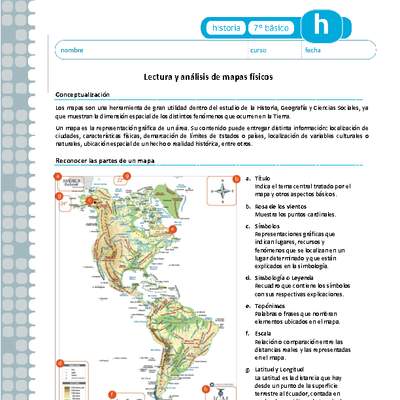 Lectura y análisis de mapas físicos