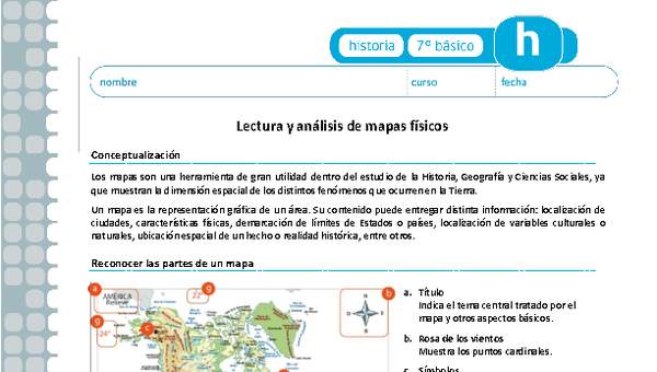 Lectura y análisis de mapas físicos