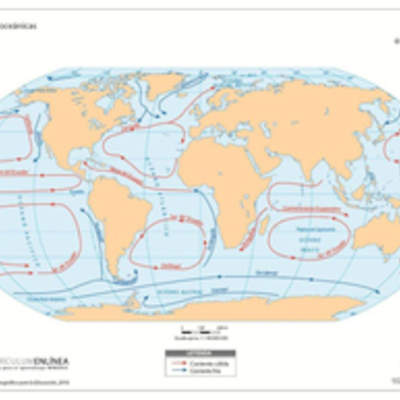 Mapa corrientes oceánicas