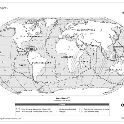 Mapa placas tectónicas