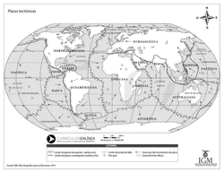 Mapa placas tectónicas