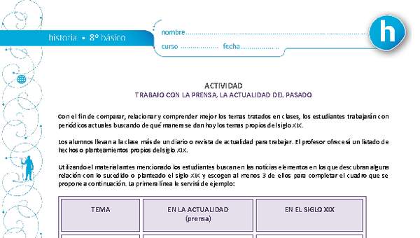 Trabajo con la prensa, la actualidad del pasado