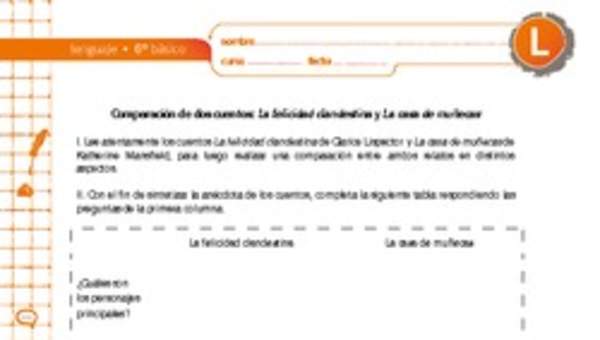 Comparación de dos cuentos: La felicidad clandestina y La casa de muñecas