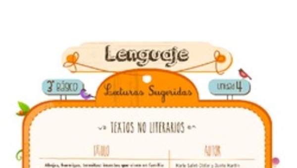 Lecturas sugeridas para la unidad: textos no literarios