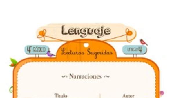 Lecturas sugeridas para la unidad: narraciones