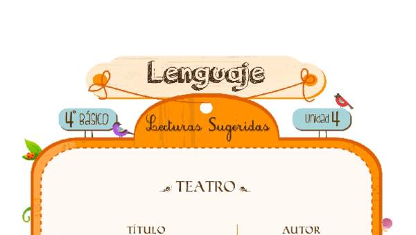 Lecturas sugeridas para la unidad: textos no literarios