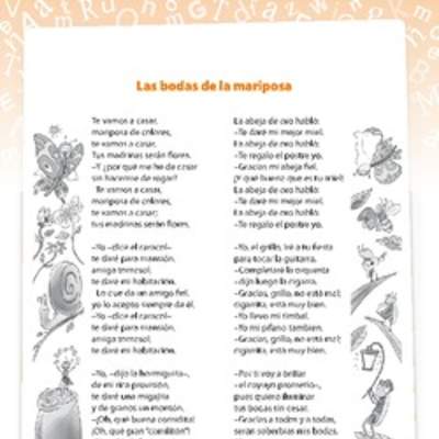 Poema Las bodas de la mariposa