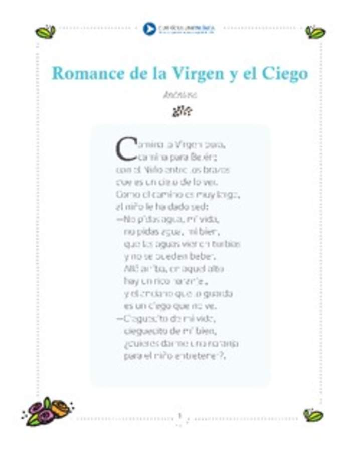 Romance de la virgen y el ciego