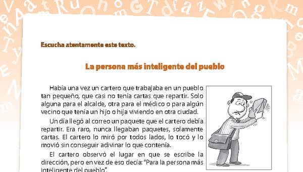 La persona más inteligente del pueblo