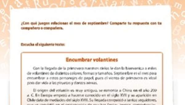 Texto informativo elevar volantines