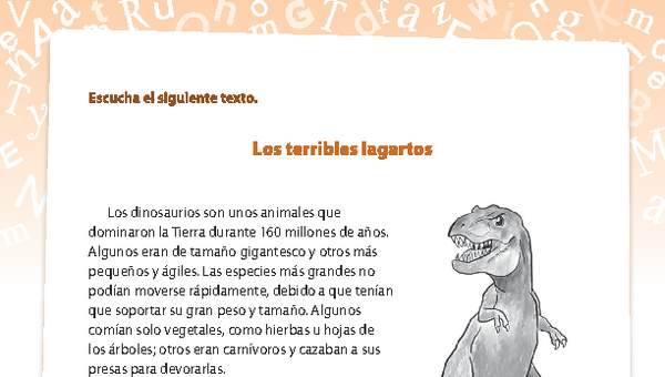 Comprensión dinosaurios