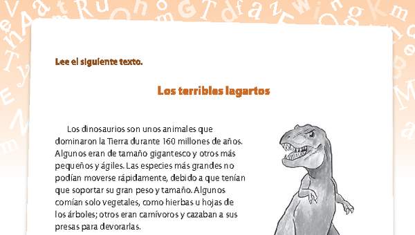 Investigación dinosaurio