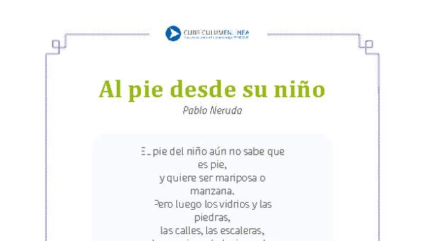 Al pie desde su niño