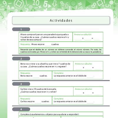 Resolución de problemas de mitades y dobles