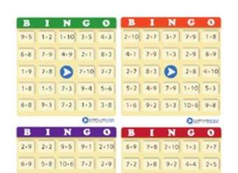 Juego: bingo compuesto de adiciones (IV)