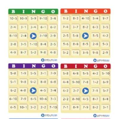 Juego: bingo compuesto de adiciones (V)