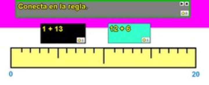 Adición de números hasta 20 en la recta numérica