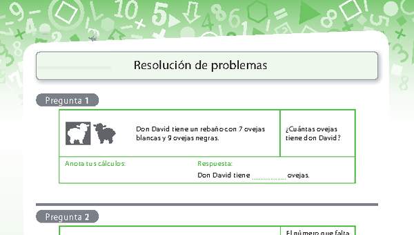 Resolución de problemas de adición y sustracción (I)