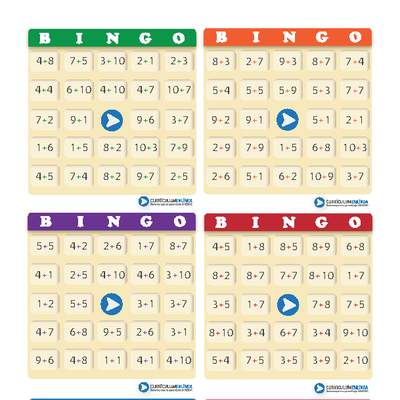 Juego: bingo compuesto de adiciones (I)