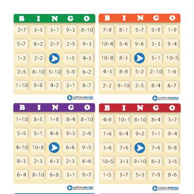 Juego: bingo compuesto de adiciones (III)