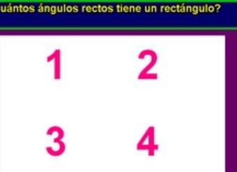 Número de ángulos rectos en un rectángulo