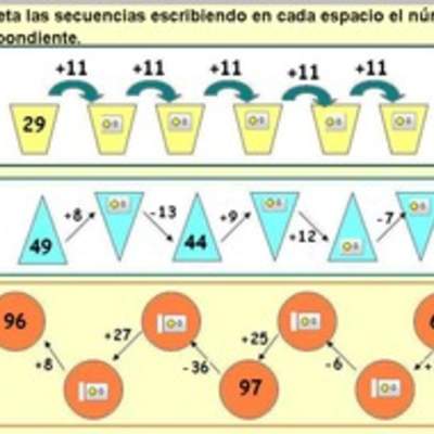 Completar secuencias numéricas (II)