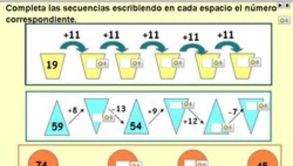 Completar secuencias numéricas (III)