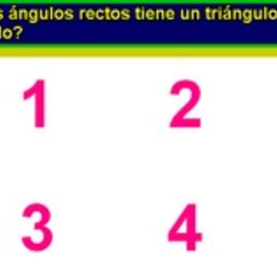 Número de ángulos rectos en un triángulo rectángulo