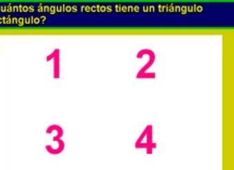 Número de ángulos rectos en un triángulo rectángulo