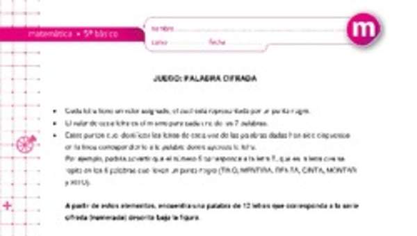 Juego: Palabra cifrada