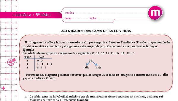 Diagrama de tallo y hoja