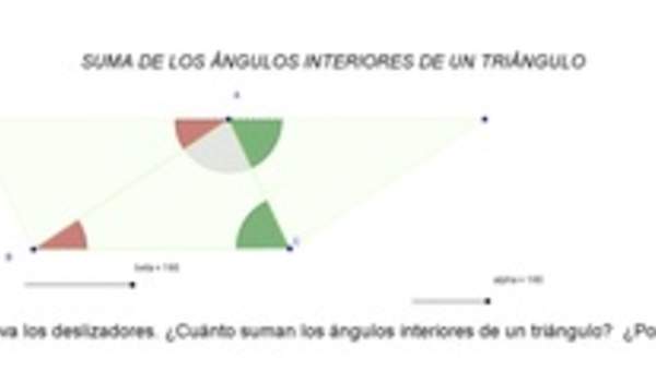 Suma de los ángulos interiores de un triangulo