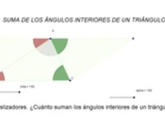 Suma de los ángulos interiores de un triangulo