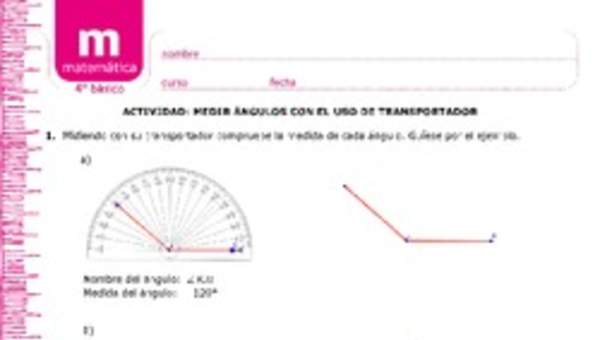 Medir ángulos con el transportador