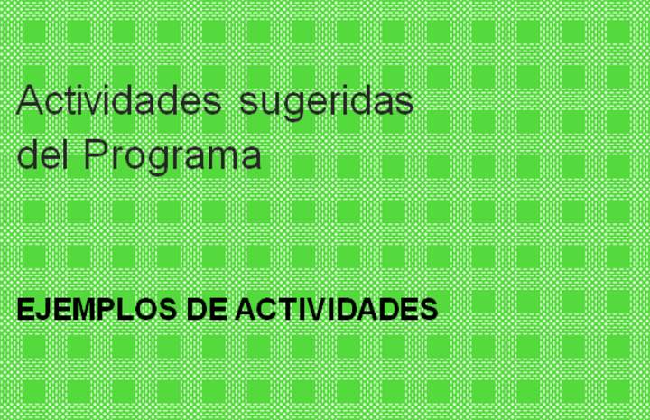 Actividades sugeridas Unidad 4